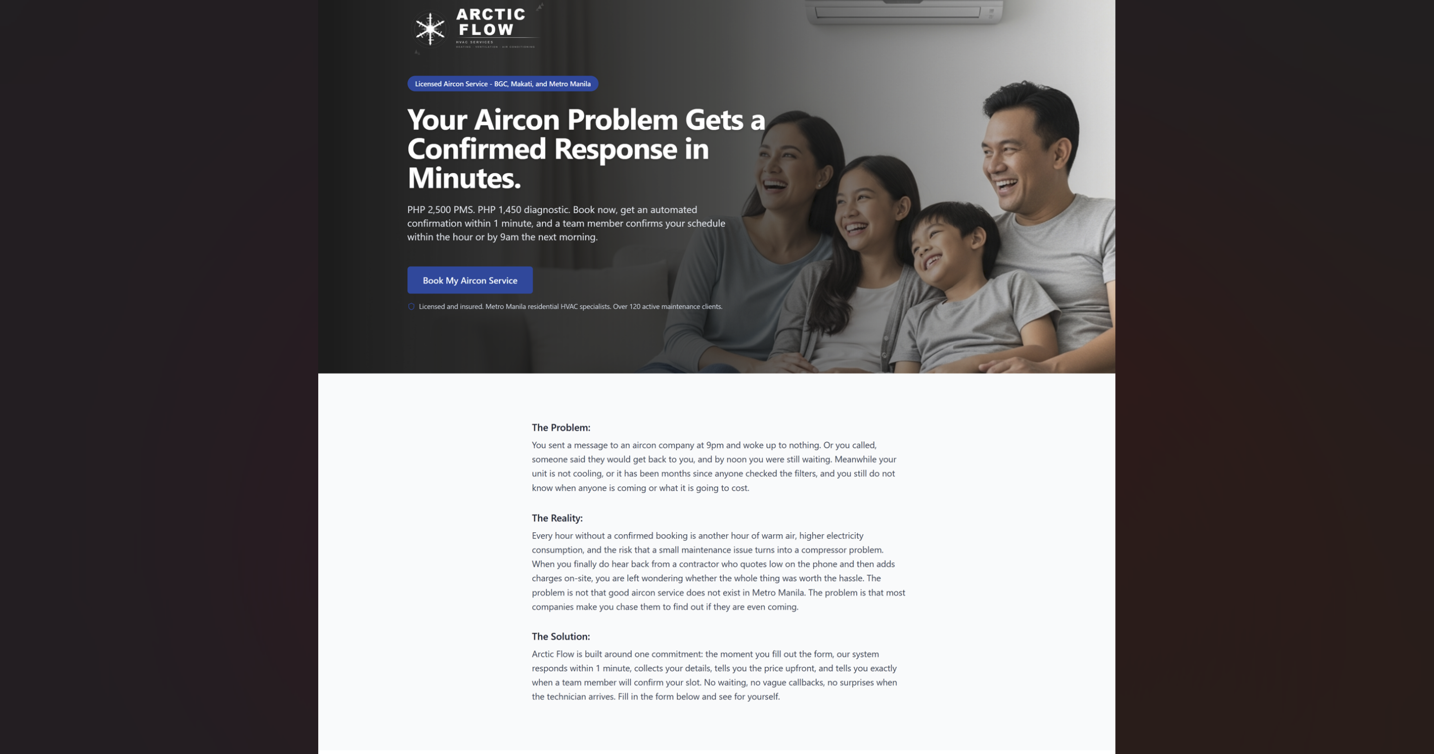 High Converting Landing Pages & Booking Page