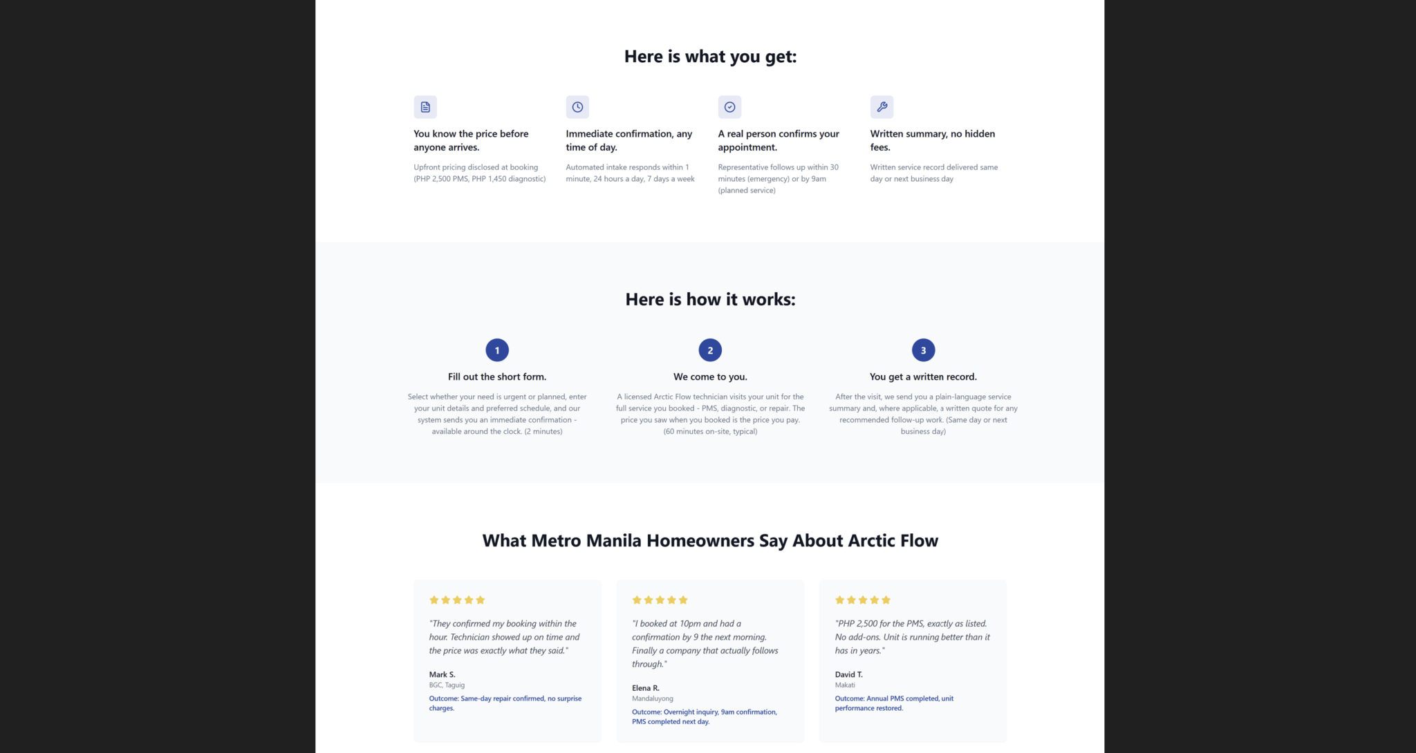 High Converting Landing Pages & Booking Page